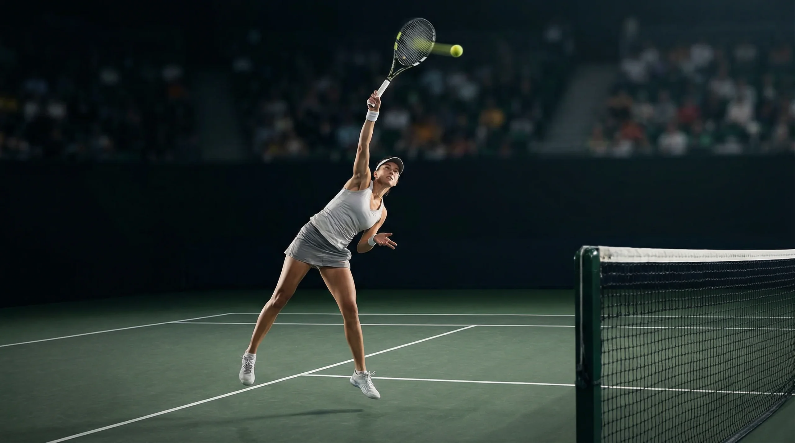 Aces wedden tennis krachtige service