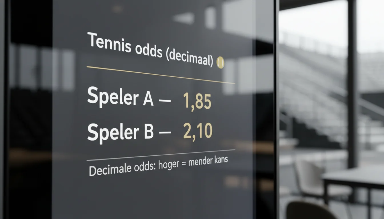 Tennis odds begrijpen decimaal fractioneel