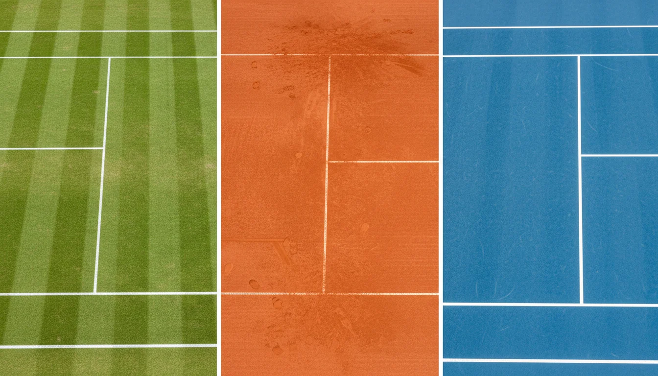 Tennis ondergrond analyse gras gravel hardcourt