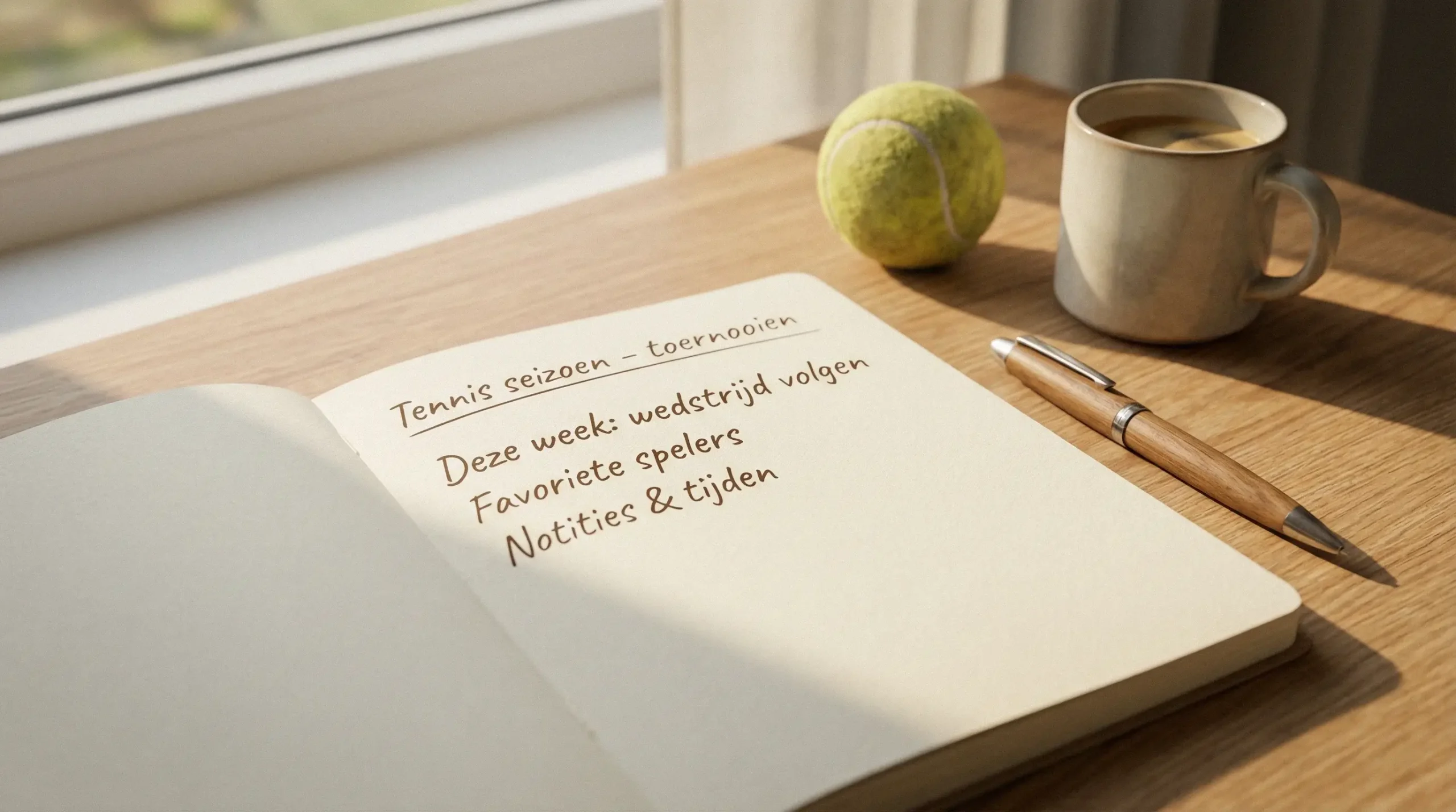 Tennis seizoen kalender toernooien planning